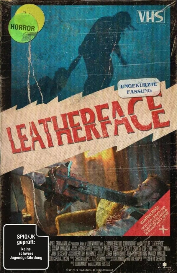 LEATHERFACE 2017 / Ltd 2 Disc Retro VHS Box Edition Region B Blu Ray Brand New