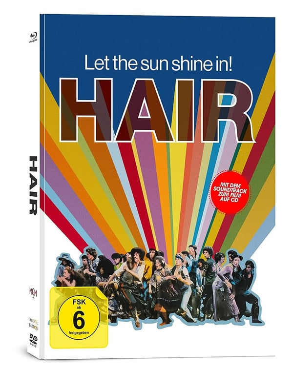 HAIR 1979 / 3 Disc Limited Ed Mediabook / CD Soundtrack Region B Blu Ray Brand New