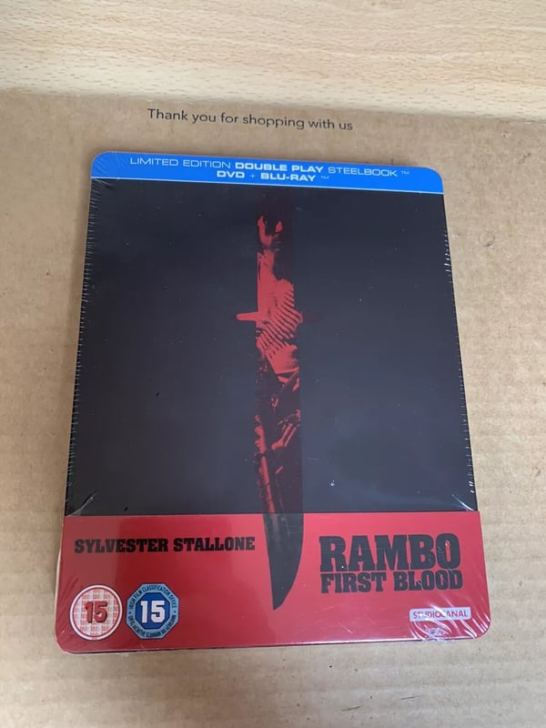 Rambo First Blood Reg B Bluray Steelbook Sylvester Stallone Brand New