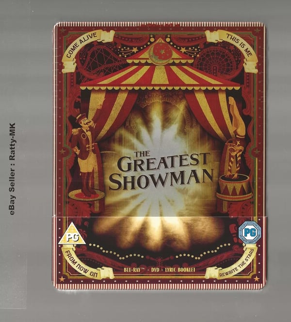 THE GREATEST SHOWMAN BLU RAY STEELBOOK Brand New