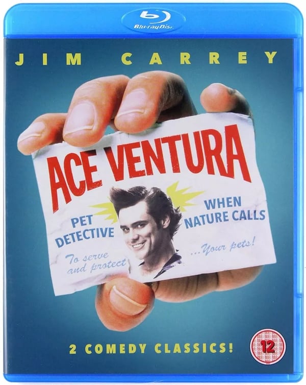 ACE VENTURA PET DETECTIVE + WHEN NATURE CALLS Bluray Jim Carrey R2 Brand New