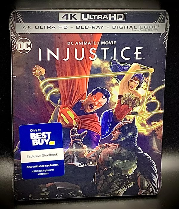 INJUSTICE DC COMICS BEST BUY EXCLUSIVE 4K UHD BLURAY STEELBOOK ! Brand New