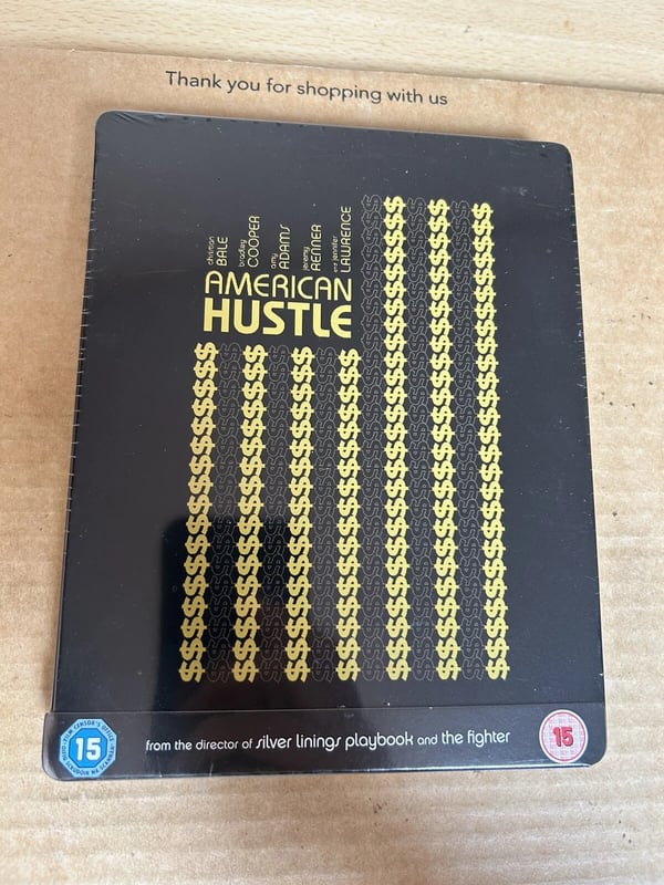 AMERICAN HUSTLE Limited Ed Bluray Steelbook (2013) Christian Bale Brand New