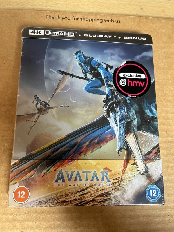 Avatar : The Way Of Water 4K UHD Bluray (3 Disc) STEELBOOK Brand New