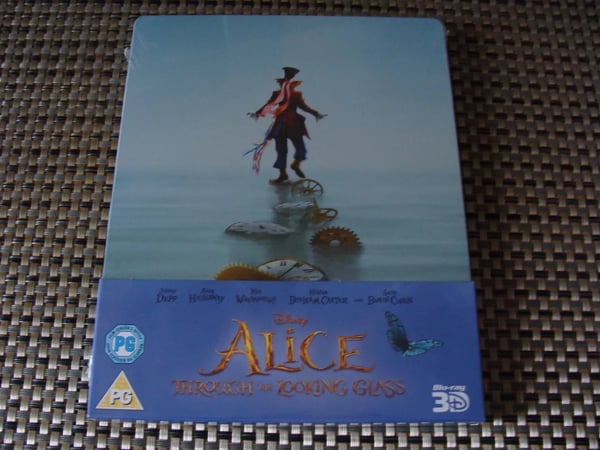 Blu Steel 4 U: Alice Through The Looking Glass 3D & 2D Ltd Ed Steelbook 2 Discs Brand New