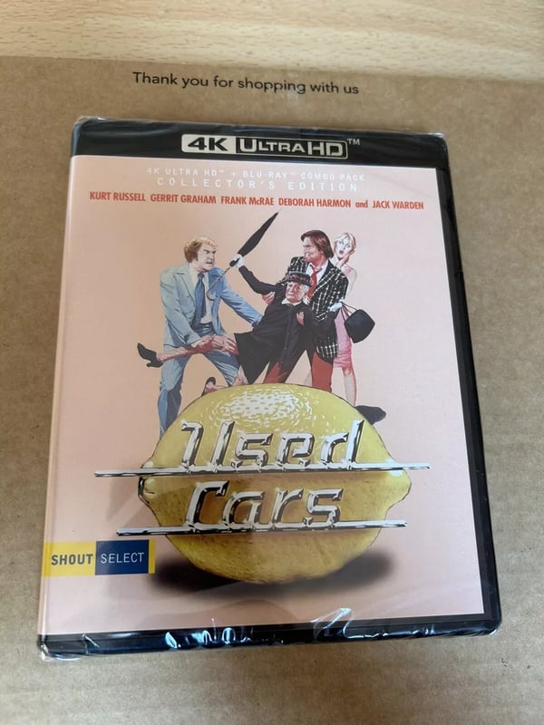 Used Cars (1980) US Shout Factory 4K UHD Bluray Kurt Russell Brand New