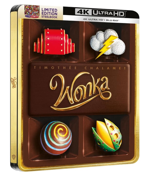 WONKA STEELBOOK 2 (4K Ultra HD + Bluray) (4K UHD Bluray) TimothÃ©e Chalamet Brand New