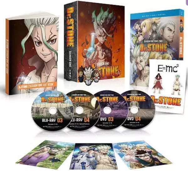 DR STONE Season 1 Part 2 DVD/BLURAY + Art Book Limited Edition Brand New