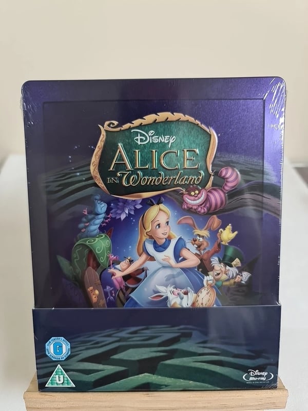 DISNEY ALICE IN WONDERLAND BLURAY STEELBOOK, Brand New
