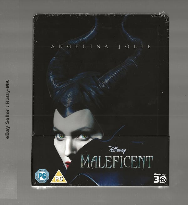 DISNEY'S MALEFICENT 3D + 2D BLU RAY STEELBOOK Brand New