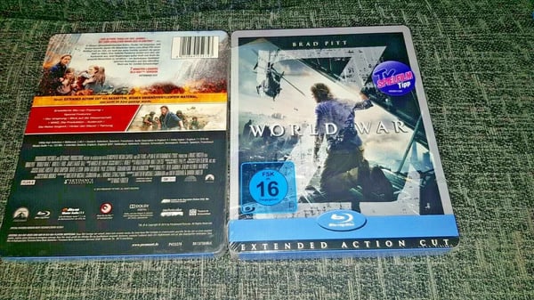 WORLD WAR Z Extended Action Cut BluRay Muller Exclusive Steelbook + Brand New