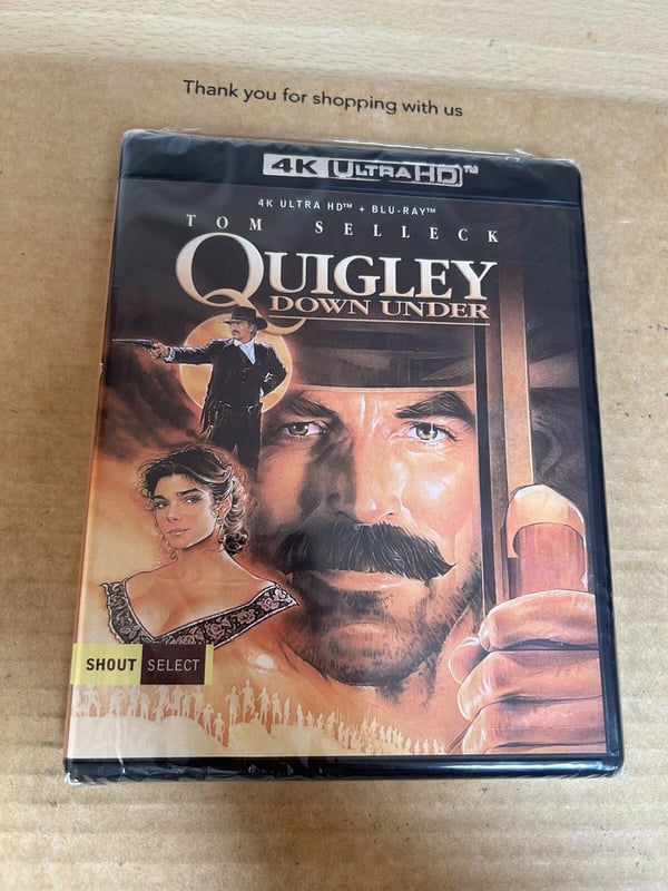 QUIGLEY DOWN UNDER (1990) Reg Free 4K UHD Blu Ray Tom Selleck Brand New