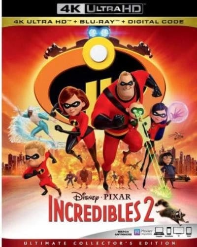 INCREDIBLES 2 4K UHD (Blu Ray) Region free Brand New