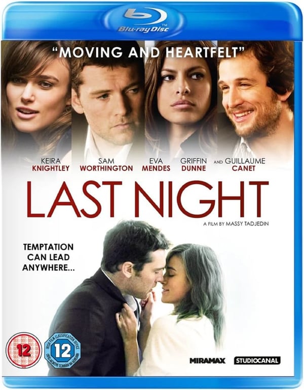 LAST NIGHT Bluray Keira Knightley Sam Worthington Massy MovieFilm R2 Brand New