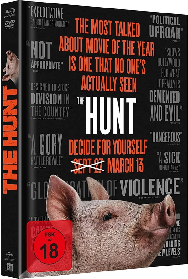 THE HUNT 2020 / 2 Disc Mediabook / Hilary Swank Region B Blu Ray Brand New