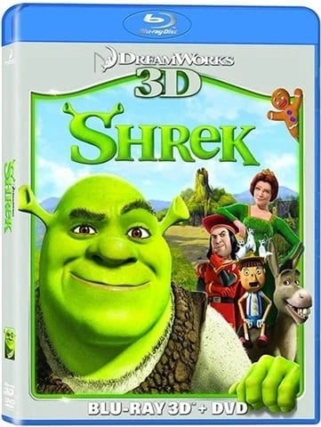 Shrek 3D+DVD+BR Bluray Region 2 PAL Brand New