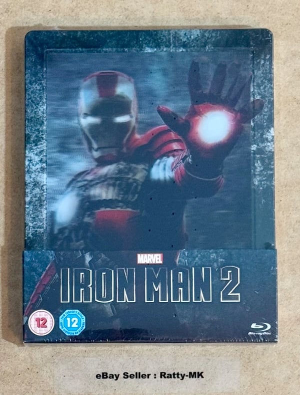 IRON MAN 2 LENTICULAR BLU RAY STEELBOOK Brand New