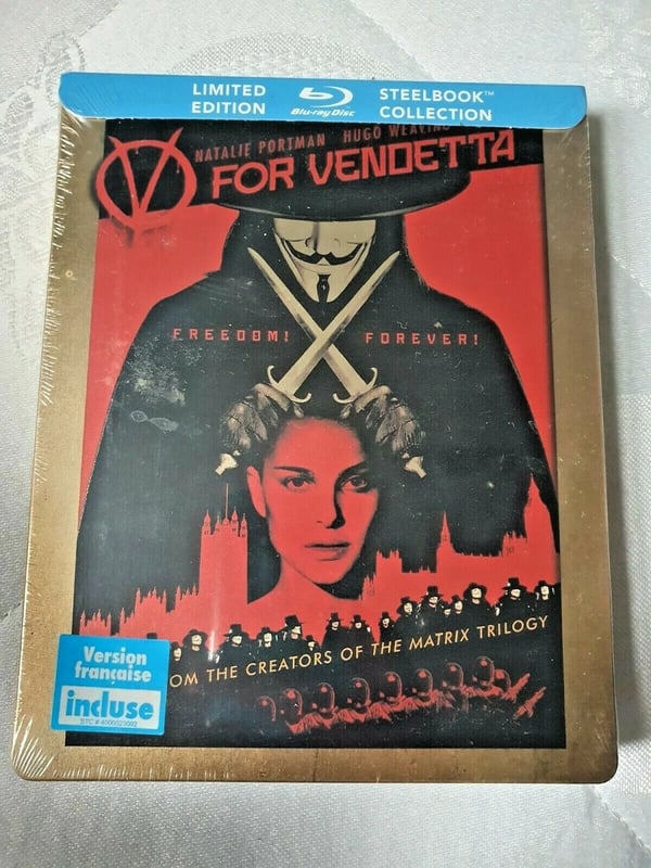 V for Vendetta BluRay Futureshop Exclusive Limited Edition Steelbook Brand New