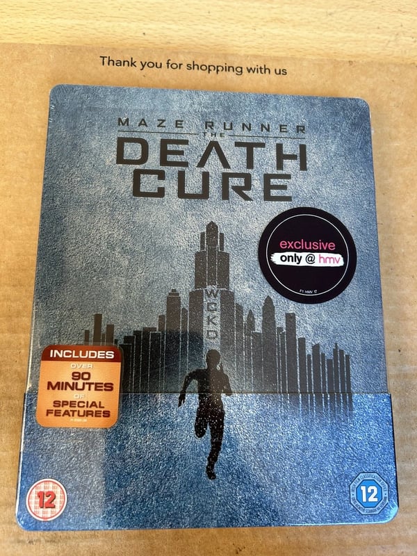 Maze Runner: The Death Cure Reg B Blu Ray Steelbook VERY RARE Brand New