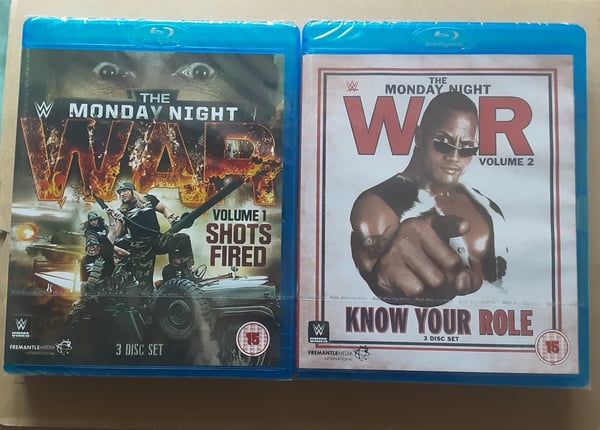 Brand WWE The Monday Night War Volume 1 & 2 BluRays Brand New