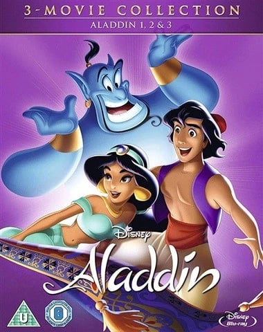 Aladdin Trilogy, Disney (U) 2 Disc Bluray Brand New