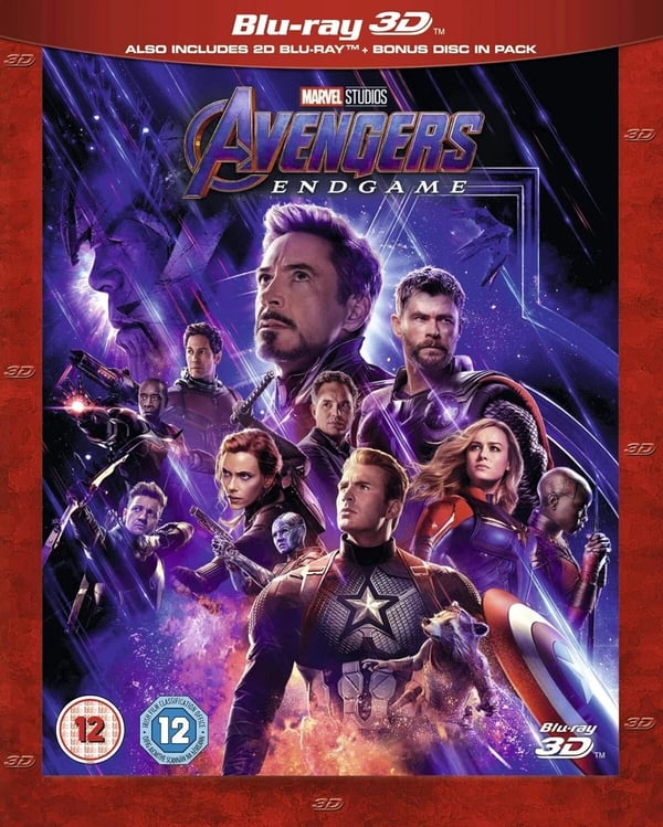 AVENGERS ENDGAME 2D + 3D DVD Anthony Russo Joe Russo MOVIE FILM R2 Brand New