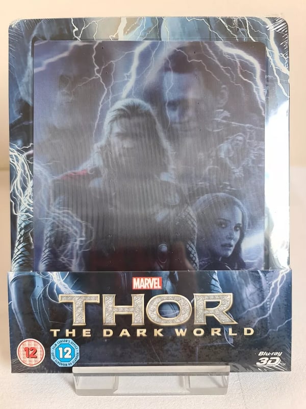 THOR THE DARK WORLD 3D + 2D BLURAY LENTICULAR STEELBOOK Brand New