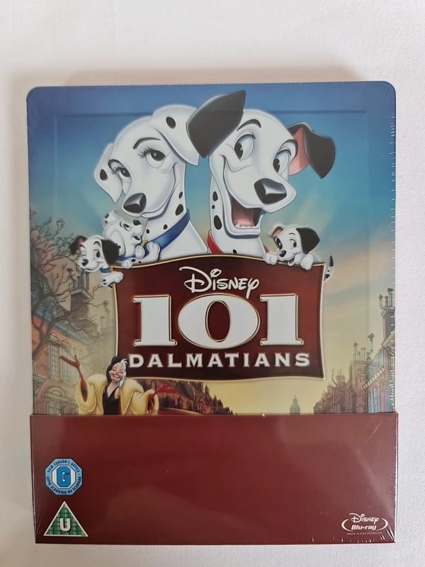 DISNEY 101 DALMATIANS BLURAY STEELBOOK, Brand New