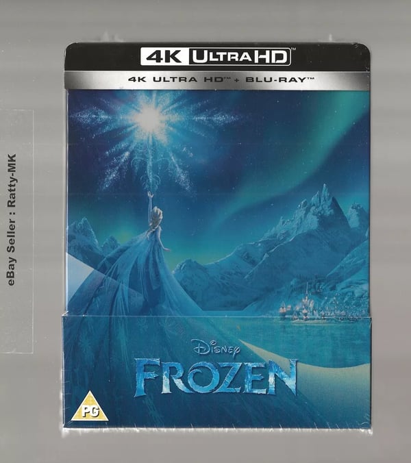 DISNEY'S FROZEN 4K UHD + BLU RAY STEELBOOK Brand New