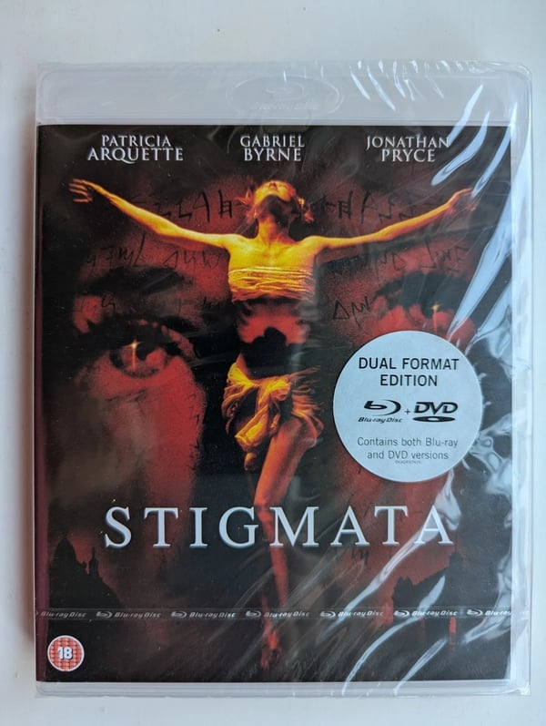 Stigmata (Bluray + DVD, 2016) Patricia Arquette, Gabriel Byrne, Brand New