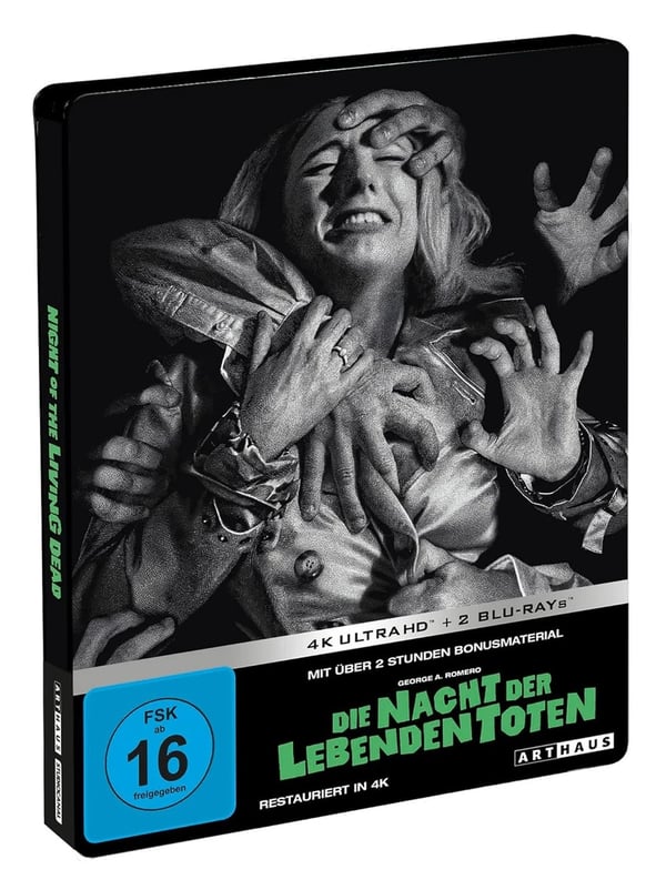 NIGHT OF THE LIVING DEAD 1968 / STEELBOOK / 3 Disc RB (4K UHD) Blu Ray Brand New