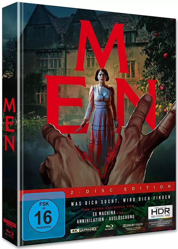 MEN 2022 / 2 Disc Ltd Ed Mediabook / Jessie Buckley (4K UHD) RB Blu Ray Brand New