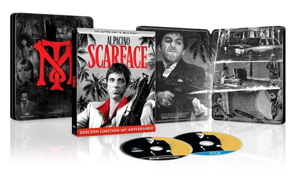 SCARFACE 2 Disc STEELBOOK / 40th Anniversary (4K Ultra HD) RB Bluray Brand New