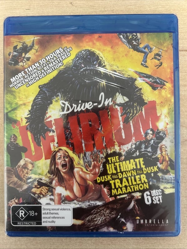 DriveIn Delirium Ultimate Dusk Till Dawn Trailer Marathon Blu Ray All Region Brand New