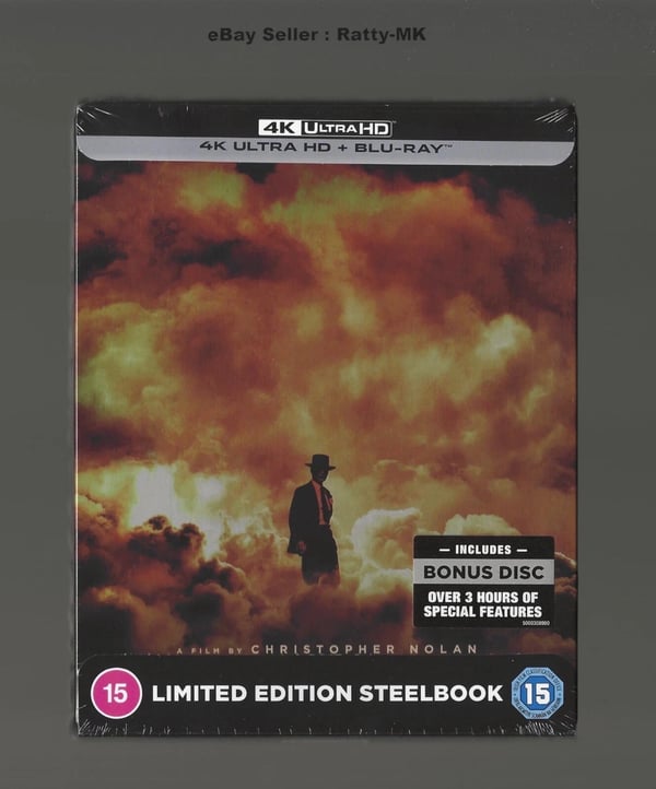 OPPENHEIMER 4K + BLU RAY STEELBOOK (READ DESCRIPTION) Brand New