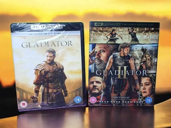 Gladiator 2 + Gladiator 4K UHD blu ray foil P&P Free Brand New