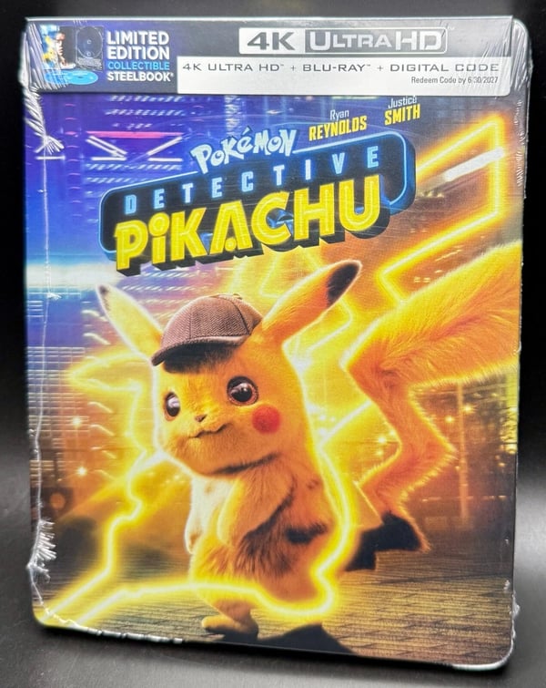 POKEMON DETECTIVE PIKACHU DOLBY ATMOS 4K UHD BLURAY STEELBOOK ! Brand New