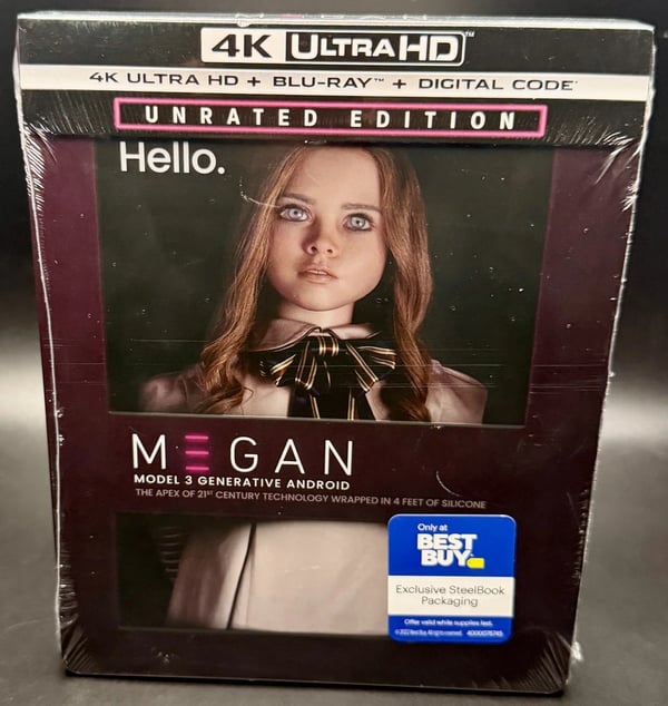 M3GAN (MEGAN) BEST BUY US EXCLUSIVE 4K UHD BLURAY STEELBOOK ! Brand New
