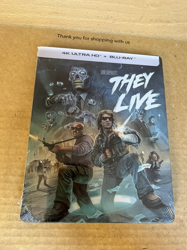 THEY LIVE (1988) 4K UHD BLU RAY STEELBOOK John Carpenter Brand New