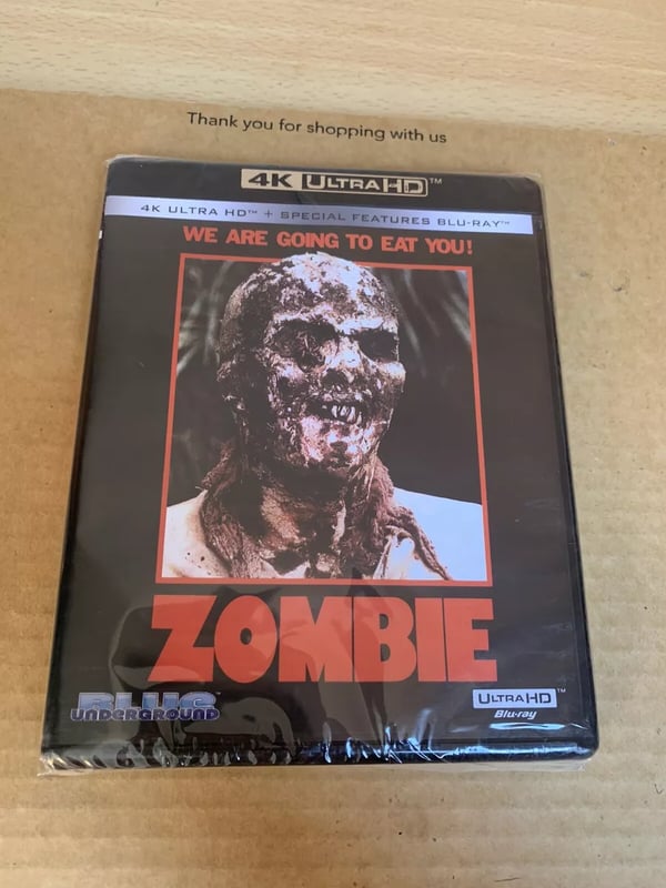 Lucio Fulci Zombie Flesh Eaters 4K ULTRA HD Bluray Blue Underground Brand New