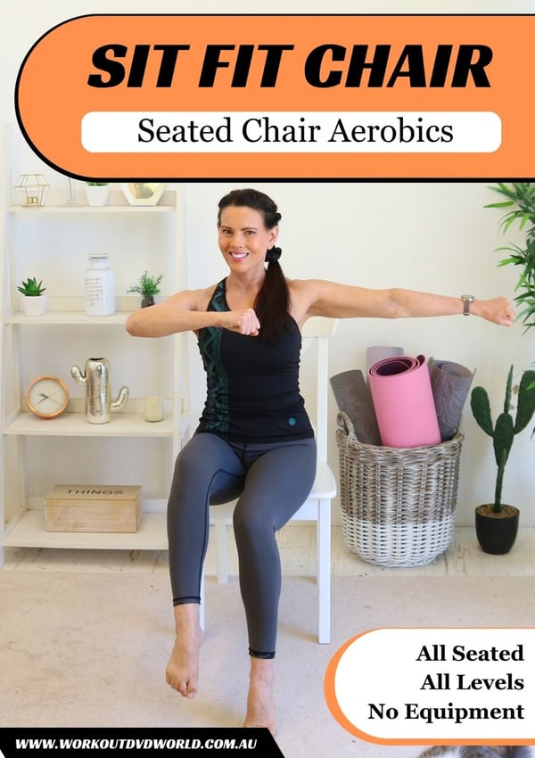 30 Min Seated Chair Aerobics Workout - Nybörjare/Seniorer DVD