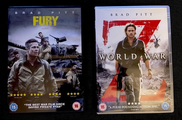 Fury & World War Z – 2 Brad Pitt-film på DVD