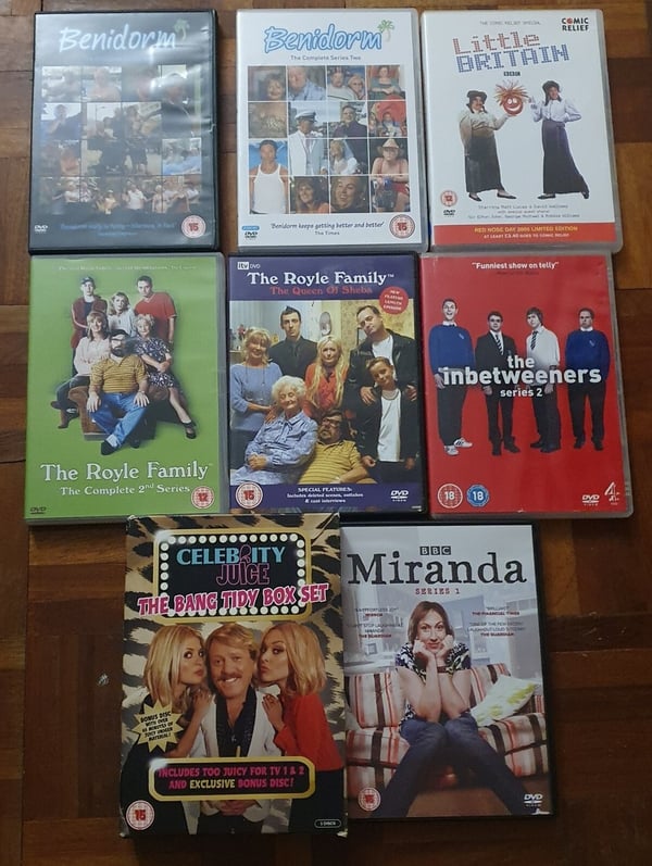 Komedi 10xDVD: Benidorm, Little Britain, Royle Family, Inbetweeners