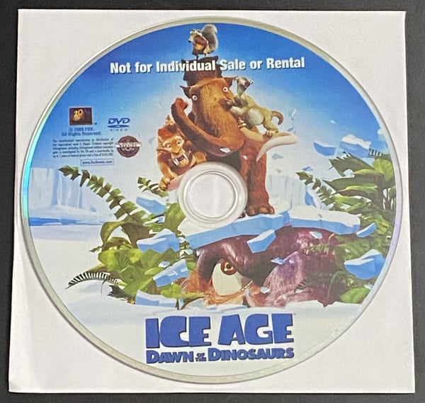 ICE AGE: DAWN OF THE DINOSAURS (2009) DVD - Kun plate i papirhylse
