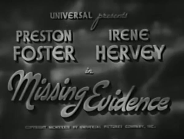 Missing Evidence DVD (1939) med Preston Foster, Irene Hervey