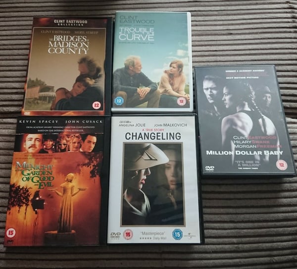 DVD-paket: Clint Eastwood-filmer - Bridges, Million Dollar Baby m.fl.