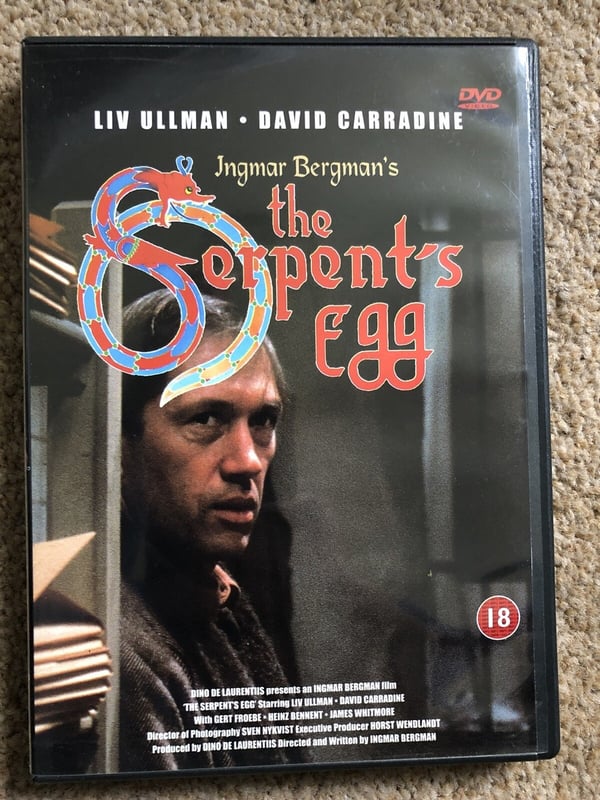 The Serpent's Egg - Ingmar Bergmanin draama DVD:llä
