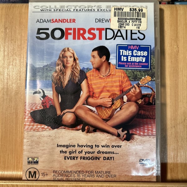 50 Første Dager - Romantisk Film med Adam Sandler & Drew Barrymore DVD