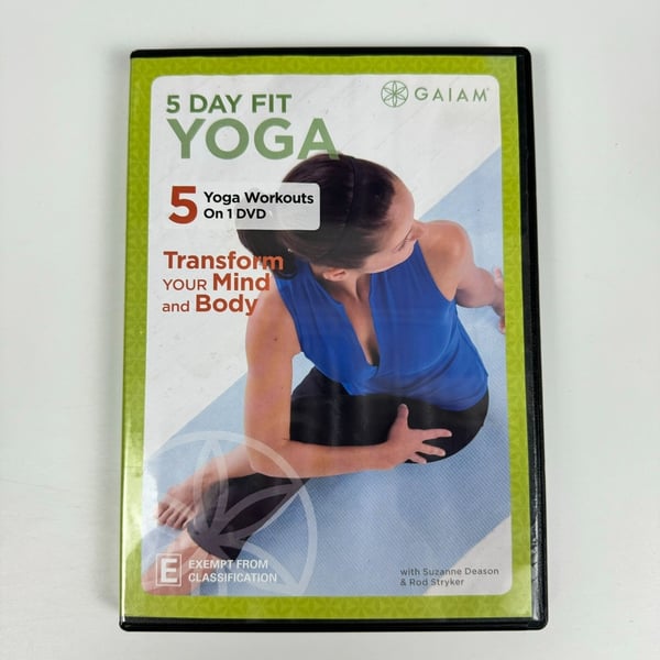GAIAM 5 Day Fit Yoga med Suzanne Deason (2010) DVD GAIAM 5 Day Fit Yoga med Suzanne Deason (2010) DVD