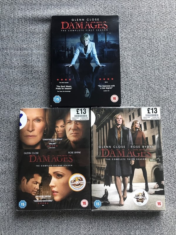 Damages: Sæson 1-3 DVD (Glenn Close)